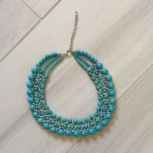 Bib style turquoise necklace